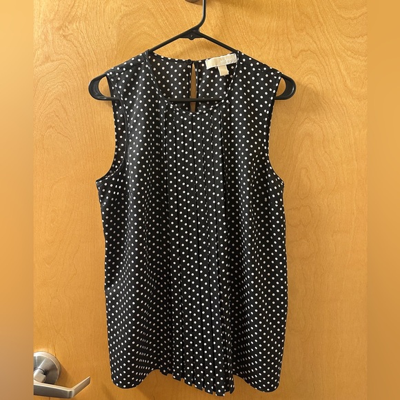 MICHAEL Michael Kors Black and White Polka Dot Blouse - Picture 1 of 3